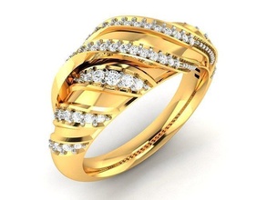 wedding ring platinum jewelry precious engagement luxury gold printable sterling diamond brilliant fashion rings 3d print model - Mito3D