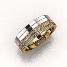 anello di nozze gioielli oro argento diamante gioiello fidanzamento gemma matrimonio d'oro anelli 3d print model - Mito3D