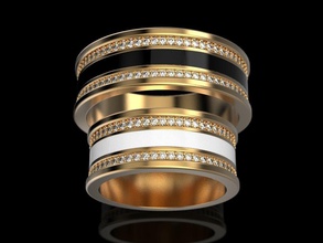 wedding ring jewelry print 3dprinted jewellery printable rings design jewel golden fashion printabl printing gold prototyping 3d print model - Mito3D