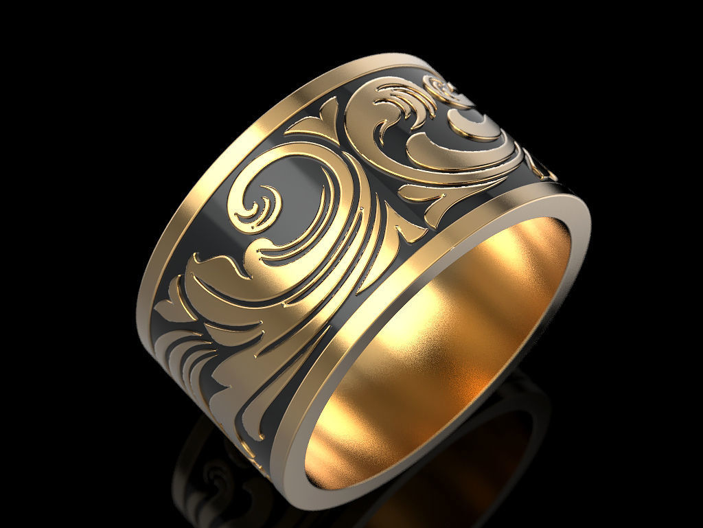 boda anillo joyería impresión 3dprinted imprimible anillos diseño joya dorado moda oro prototipos plata 3D print model - Mito3D