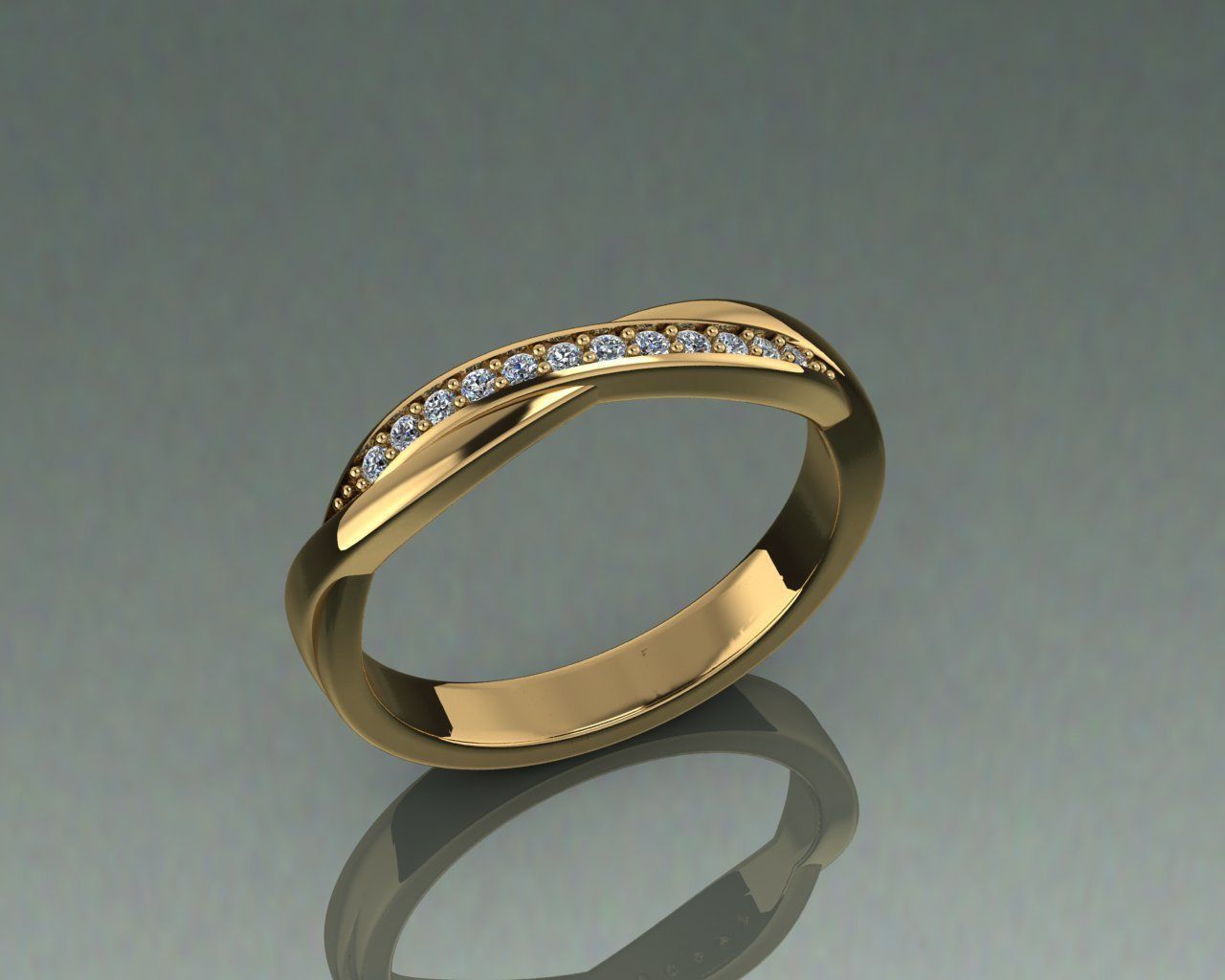 Hochzeit ring Schmuck diamond Diamant-ring bedruckbar ist Ringe 3D print model - Mito3D
