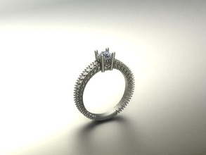 fidanzamento squillare nozze gioielleria oro argento anelli stampabile moda engagement diamante cad platino brillante bellezza bianca diamant 3d print model - Mito3D