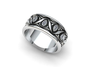 Hochzeit Ring Schmuck strahlend Diamant Rubin Basilabilir Saphir brillant druckbar Juwel Silber Gold Ringe 3d print model - Mito3D