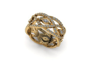 Boda anillo joyería joya lujo platino brillante precioso oro Moda imprimible plata compromiso belleza dedo anillos 3d print model - Mito3D