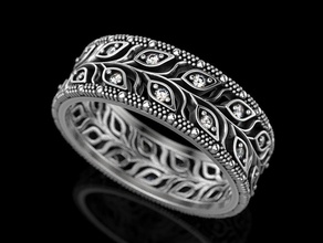 wedding ring jewelry print 3dprinted jewellery printable rings design jewel golden fashion printabl printing gold prototyping silver 3d print model - Mito3D