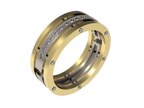 wedding ring - 008 jewelry luxury platinum silver gem brilliant gold diamond fashion beauty earring rings modern sterling bracelet sapphire 3d print model - Mito3D
