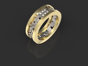 Hochzeit Ring 204 Kreuz Religion Symbol Christian Schmuck Sterling Gold Juwel Engagement Diamant Mode Solitär Armbänder Halsketten Jesus Ringe 3d print model - Mito3D