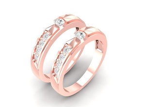 mariage bague 117 bijoux mode accessoires or diamant conception anneaux 3d print model - Mito3D