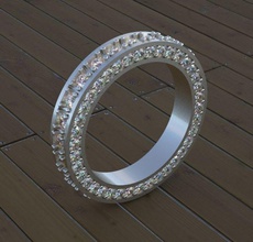 mariage bague 122 bijoux or conception diamant engagement gemme bijou platine imprimable luxe mode beauté argent femme anneaux 3d print model - Mito3D