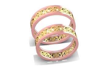 wedding ring 1326 jewelry fashion accessories gold diamond man men woman women unisex design fengshui rings 3d print model - Mito3D