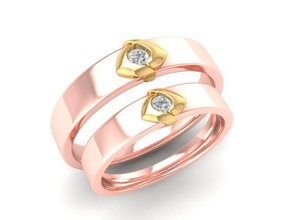 wedding ring 1332 jewelry fashion accessories gold diamond man men woman women unisex design fengshui rings 3d print model - Mito3D