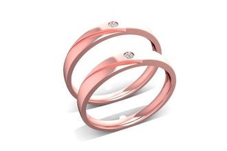 nozze squillare 1335 gioielleria moda accessori oro diamante design feng shui anelli 3d print model - Mito3D