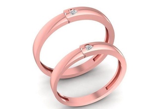 Hochzeit Ring 1506 Schmuck Mode Zubehör Gold Diamant Design Ringe 3d print model - Mito3D
