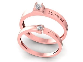 wedding ring 1508 jewelry fashion accessories gold diamond unisex design rings 3d print model - Mito3D