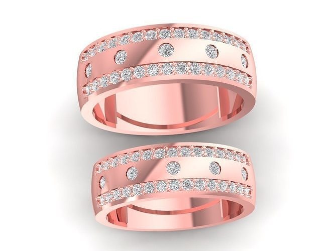 Boda anillo 1510 joyería joya Moda accesorios oro diamante diseño anillos 3D print model - Mito3D