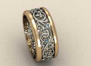 anel de casamento 2138 jóias brilhantes o cad design diamante engajamento gem ouro jóia platina printable anéis prata luxo a moda beleza 3d print model - Mito3D