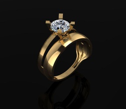 nozze squillare 21k gioielleria oro Modellazione 3d stampante argento diamante moda 22k gemme anelli 3d print model - Mito3D