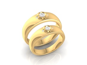 wedding ring 2372 jewelry fashion accessories gold diamond man men woman women unisex design fengshui rings 3d print model - Mito3D