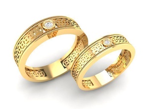 wedding ring 344 jewelry fashion accessories gold diamond man men woman women unisex design fengshui rings 3d print model - Mito3D