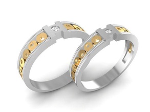 mariage bague 348 bijoux mode accessoires or diamant homme Hommes femme femmes unisexe conception feng shui anneaux 3d print model - Mito3D