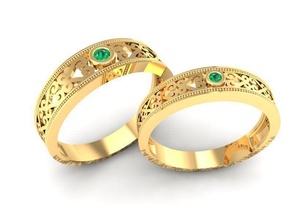 mariage bague 353 bijoux mode accessoires or diamant homme Hommes femme femmes unisexe conception feng shui anneaux 3d print model - Mito3D