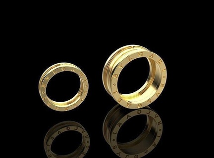 Boda anillo 3560 joyería lujo normas oro plata exclusivo elegante alto calidad Moda imprimible joya diamante par anillos 3d print model - Mito3D