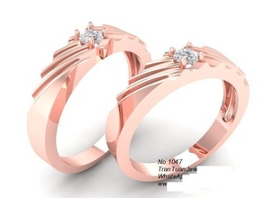 Hochzeit Ring 357 Schmuck Mode Zubehör Gold Diamant Männer Frau Frauen unisex Design Feng Shui Ringe 3d print model - Mito3D
