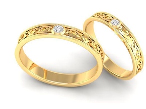 mariage bague 360 bijoux mode accessoires or diamant homme Hommes femme femmes unisexe conception feng shui anneaux 3d print model - Mito3D