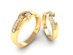 wedding ring 363 jewelry fashion accessories gold diamond man men woman women unisex design fengshui rings 3d print model - Mito3D