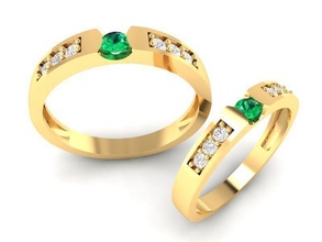 mariage bague 364 bijoux mode accessoires or diamant homme hommes femme femmes unisexe conception feng shui anneaux 3d print model - Mito3D