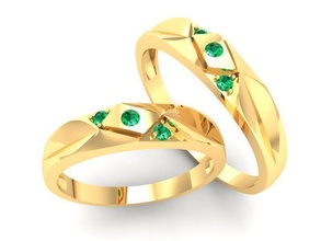 wedding ring 367 jewelry fashion accessories gold diamond design fengshui rings 3d print model - Mito3D