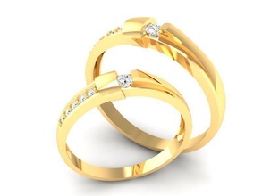 mariage bague 371 bijoux mode accessoires or diamant homme Hommes femme femmes unisexe conception feng shui anneaux 3d print model - Mito3D