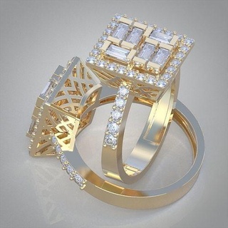 Casamento anel 3d 0017 impressão modelo moda beleza platina joalheria ouro prata imprimível esterlina engagem pele jóias jóia diamante argolas 3d print model - Mito3D