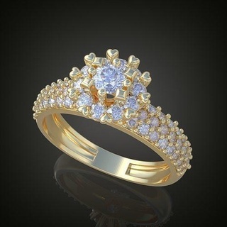 yüzük 3d model 0044 yazdır model13 takı altın gümüş mücevher kolye elmas düğün lüks yüzükler küpe bilezik platin zincirler 3d print model - Mito3D