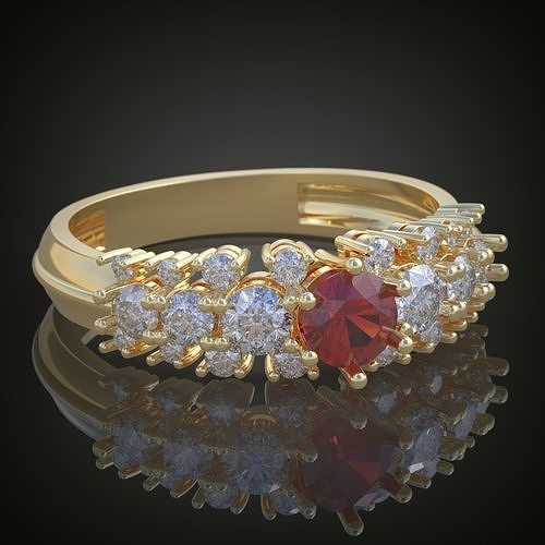 Casamento anel 3d 0075 imprimível model8 moda beleza joalheria ouro prata esterlina engagem jóias jóia pingente pingentes diamante argolas 3D print model - Mito3D