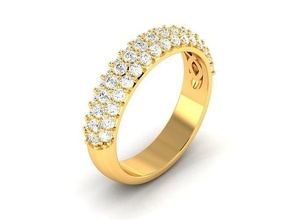 Casamento anel 3d modelo imprimível Claddagh conjunto ouro diamante comprometimento promessa esmeralda safira EUA Canadá Europa 3dring coração cortar nó joalheria argolas 3d print model - Mito3D