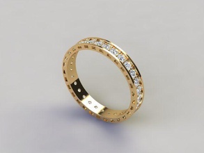 wedding ring 3d print model jewelry white diamond engagement printable rings luxury 3d print model - Mito3D