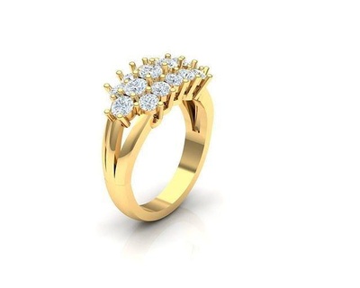 Boda anillo 3d impresión modelo mujer bodas diamante joyería joya oro diamantes anillos hembra compromiso Moda lindo sencillo uña brillante lujo 3d print model - Mito3D