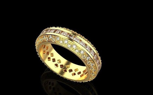 mariage bague 5 pendentif bracelet boucle d'oreille or Rose argent imprimable bling bijoux luxe gemme brillant diamant mode sterling beauté engagement anneaux 3d print model - Mito3D