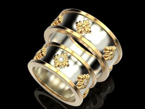 el anillo de boda 55 la joyería impresión 3dprinted imprimible los anillos diseño joya oro moda printabl otros creación prototipos plata 3d print model - Mito3D