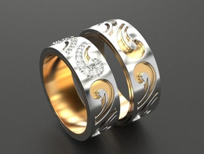 63 alyans takı baskı 3dprinted mücevher yazdırılabilir yüzük tasarım altın moda printabl diğer prototipleme Gümüş düğün 3d print model - Mito3D