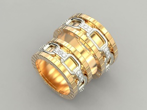 bague de mariage 68 bijoux d'impression 3dprinted imprimable les anneaux la conception l'anneau joyau or mode printabl l'impression d'autres le prototypage d'argent chaîne lien 3d print model - Mito3D