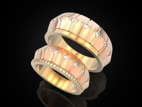 bague de mariage 74 bijoux d'impression 3dprinted imprimable les anneaux la conception l'anneau joyau or mode printabl l'impression d'autres le prototypage d'argent en diamant femme 3d print model - Mito3D