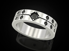 anello di nozze 76 gioielli stampa 3dprinted stampabile anelli il design gioiello d'oro moda printabl la oro prototipazione argento matrimonio diamanti 3d print model - Mito3D