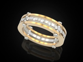 aliança de casamento anel 77 diamante a eternidade banda jóias imprimir 3dprinted printable anéis o design jóia ouro moda printabl impressão prata os homens 3d print model - Mito3D