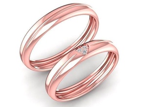 wedding ring 825 jewelry fashion accessories gold diamond unisex design rings 3d print model - Mito3D
