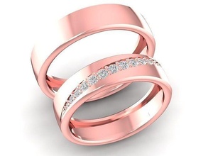 Casamento anel 826 joalheria moda acessórios ouro diamante Projeto argolas 3d print model - Mito3D