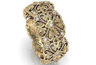 anel de casamento 8597 jóias brilhantes o cad design diamante engajamento gem ouro jóia platina printable anéis prata luxo a moda beleza 3d print model - Mito3D