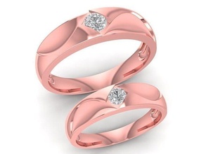 wedding ring 951 jewelry fashion accessories gold diamond unisex design rings 3d print model - Mito3D