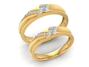 wedding ring 953 jewelry fashion accessories gold diamond design rings 3d print model - Mito3D